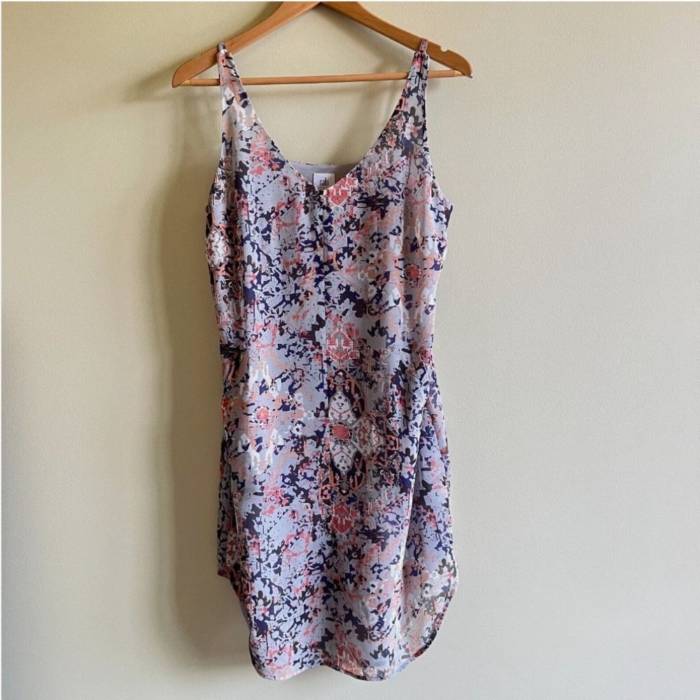 Cabi Fresco Boho Floral Abstract Printed Sleeveless Slip Dress Cami Tank Mini S - Picture 6 of 8
